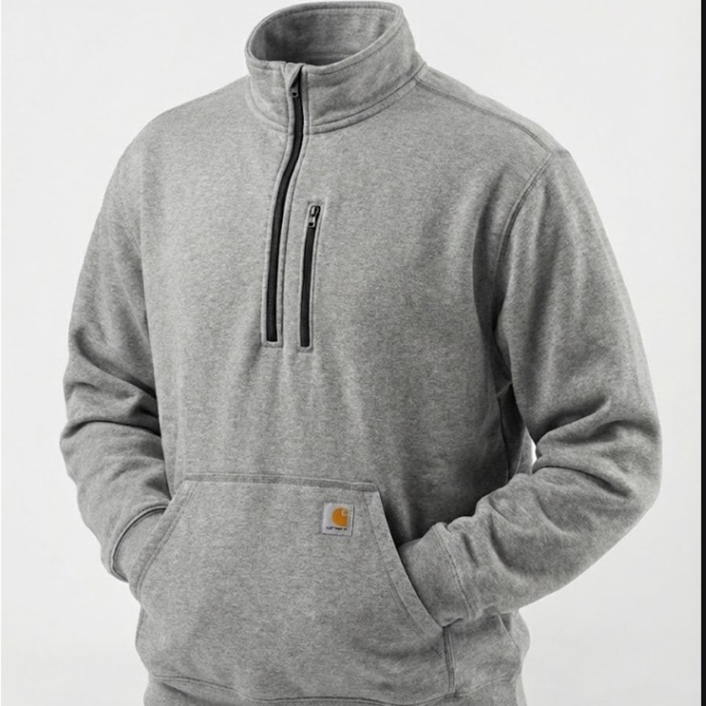 Carhartt Heather Gray Pullover with Logo